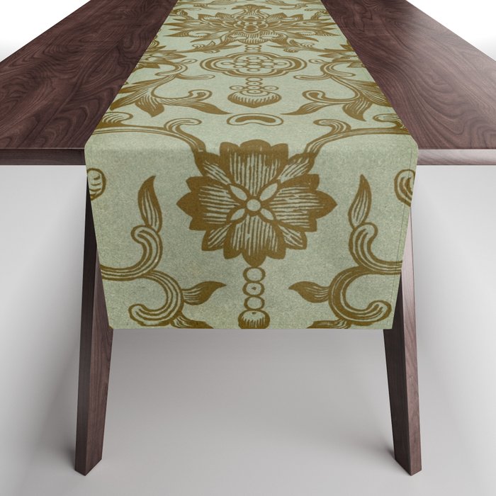 Chinese Floral Pattern 16 Table Runner