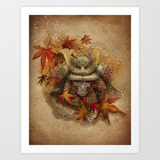 Late Autumn Samurai Art Print
