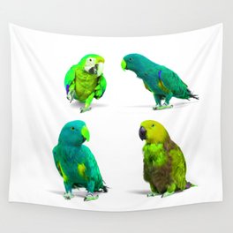 Adorable Parrot Bird Group Wall Tapestry
