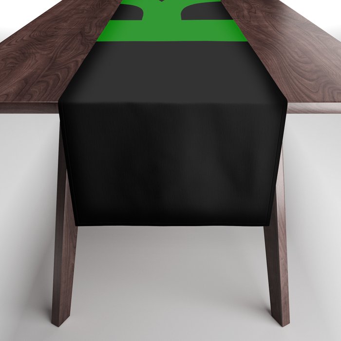 B MONOGRAM (GREEN & BLACK) Table Runner