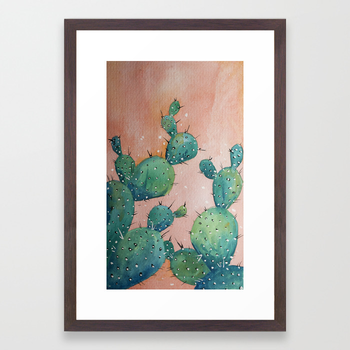 Blue Cactus Against A Pink Sky Framed Art Print By Redfinchdesigns Society6 Blue Cactus Against A Pink Sky Framed Art Print By Redfinchdesigns Society6