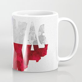 Texas Typographic Flag Map Art Coffee Mug