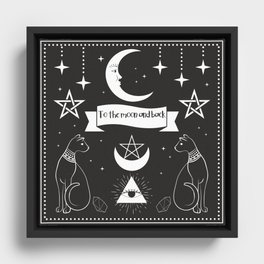 To The Moon And Back With Your Cats Framed Canvas