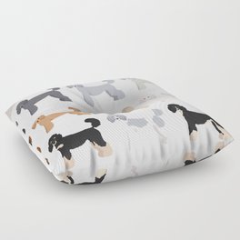 Standard Poodle Clipart Different Poses Coat Floor Pillow