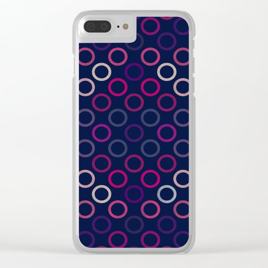 Colorful Circles VIII Clear iPhone Case