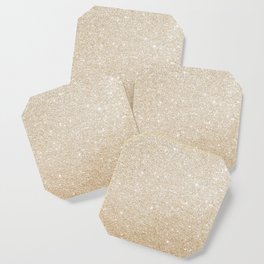 Gold Glitter Sparkle Shimmer Girly Glam Luxe Coaster