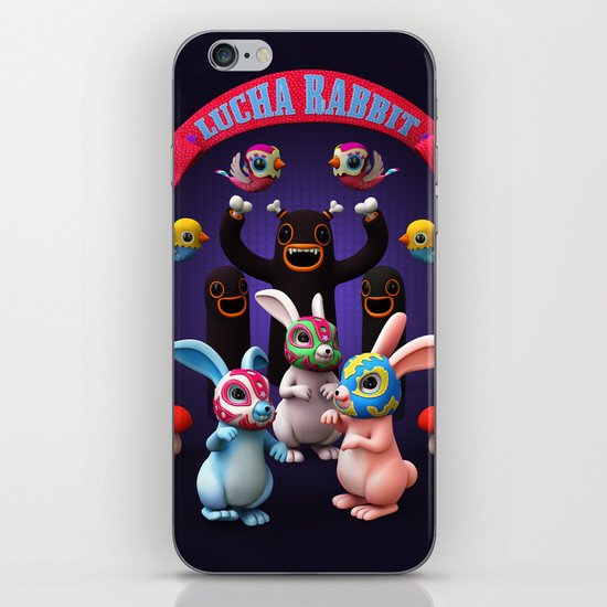 Lucha Rabbit iPhone & iPod Skin