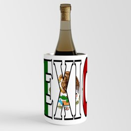 Mexico Font with Mexican Flag Wine Chiller