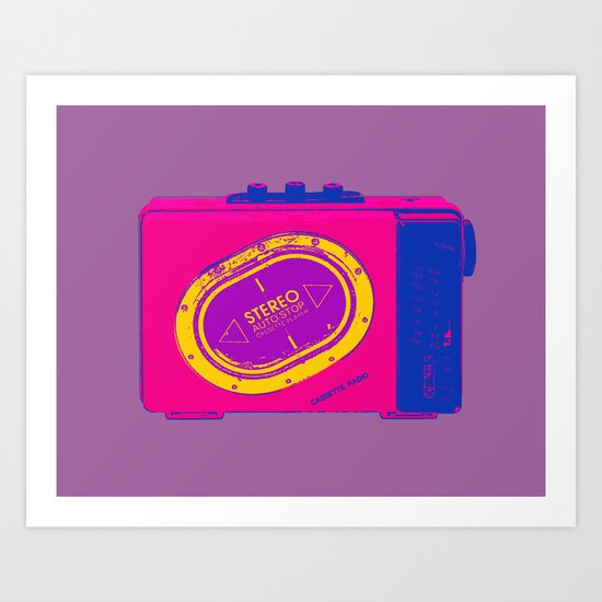 FAVOURITE90 - Walkman Pink Art Print