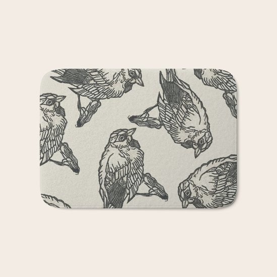Bird Print Bath Mat