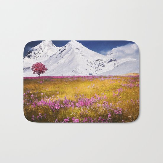 When Flowers Bloom And The Mountains Froze Bath Mat