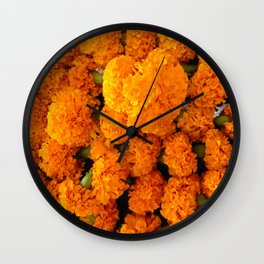 Marigold Florals Wall Clock