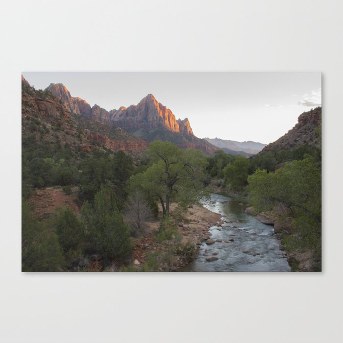 Zion National Park, Watchman's Peak, Fine Art Photography Canvas Print