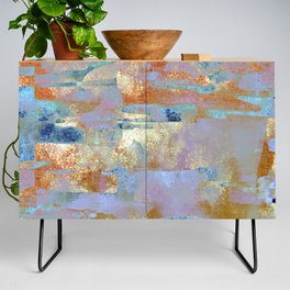 African Dye - Colorful Ink Paint Abstract Ethnic Tribal Rainbow Art Pastel Mud Cloth Credenza