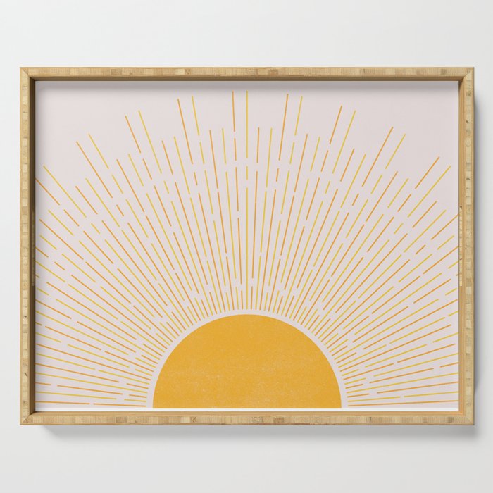 Sun Rise Art, Horizontal boho Sun Serving Tray