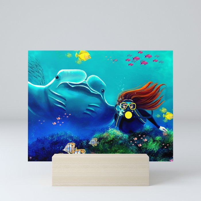 Diver Mini Art Print