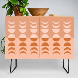 Moon Phases 15 in Rustic Brown Beige Credenza