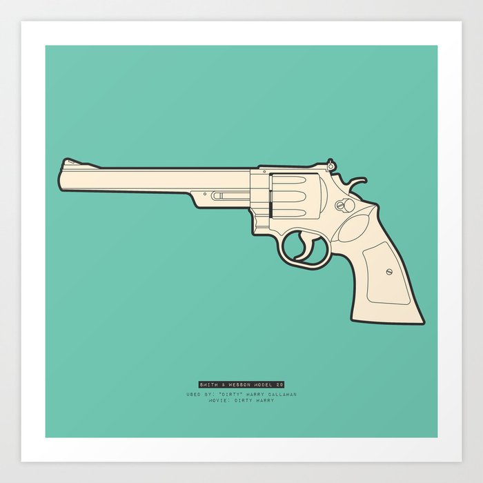 FAMOUS MOVIE WEAPONS - Dirty Harry Callahan Art Print