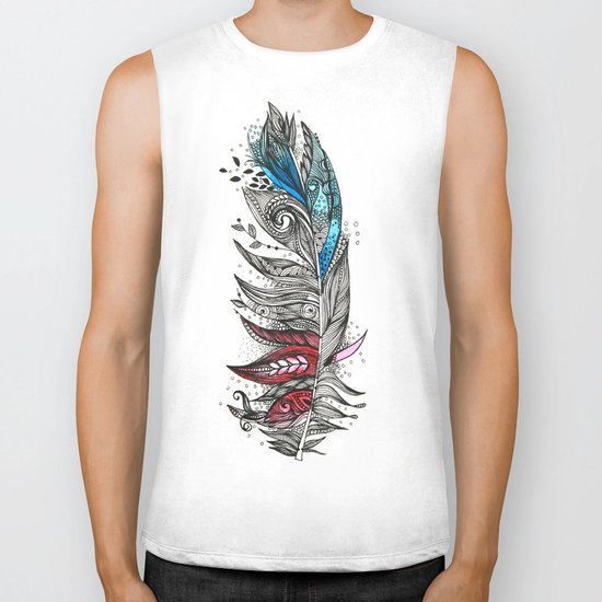 Garden Feather Biker Tank