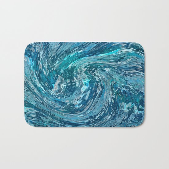 Fantastic abstract wave Bath Mat