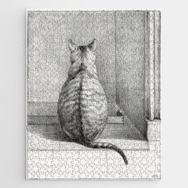 Sitting Cat, From Behind (1812) Jigsaw Puzzle