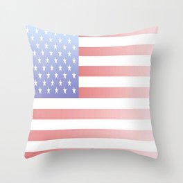 flag of the usa - with color gradient Throw Pillow