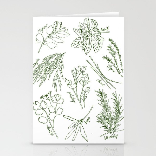 Herbs Stationery Cards