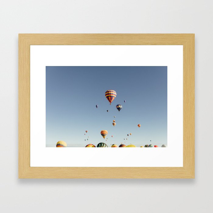 Hot air balloons over Albuquerque, New Mexico Framed Art Print
