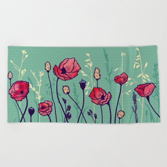 Summer Field Beach Towel
