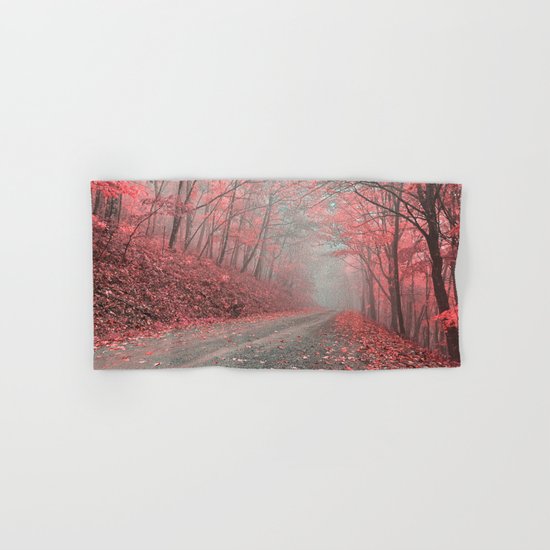 Misty Forest Road - Tickle Me Pink Hand & Bath Towel