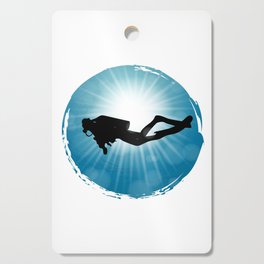 Scuba Diver Underwater Blue Ocean Cutting Board