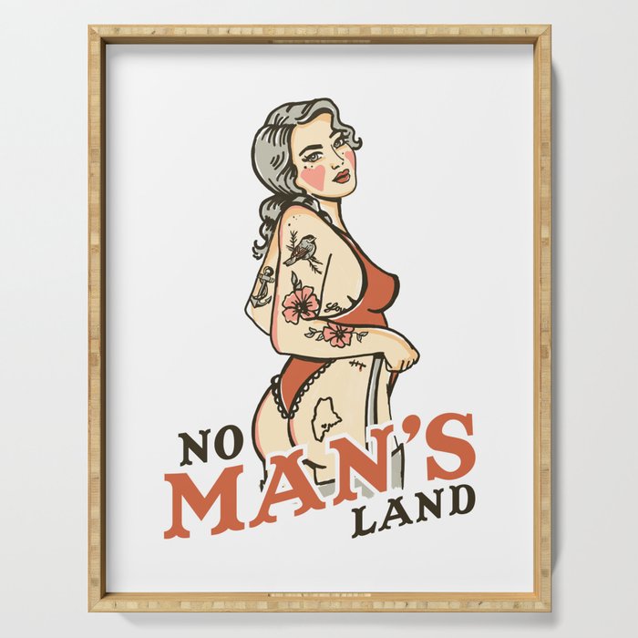 No Man's Land: Tattooed Maine Pinup Girl Serving Tray