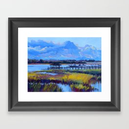 Marsh Painting of Thunderbolt, Georgia at Dawn by Katie Wall Art Framed Art Print