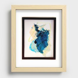 Sand and blue Recessed Framed Print