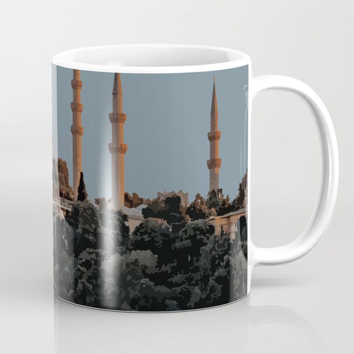 Istanbul at Twilight, Turkey Travel Artwork Coffee Mug