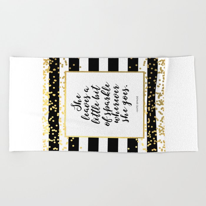 Printable Art Kate Spade Quote Kate Spade Decor Girls Room Decor Girls Bedroom Decor Wall Art Sparkl Beach Towel By Micheltypography