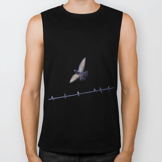 bird set free Biker Tank