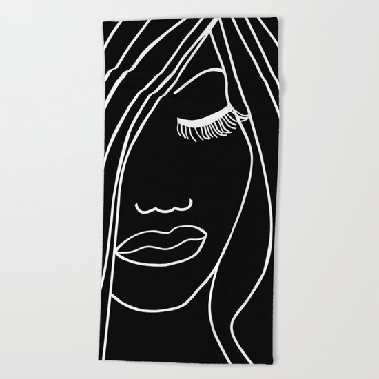 Onyx Portrait Beach Towel