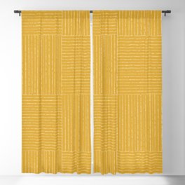 Lines III (Yellow) Blackout Curtain