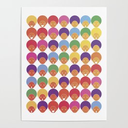 Afro Rainbows Poster