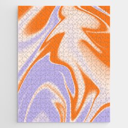 lilac&orange marble Jigsaw Puzzle