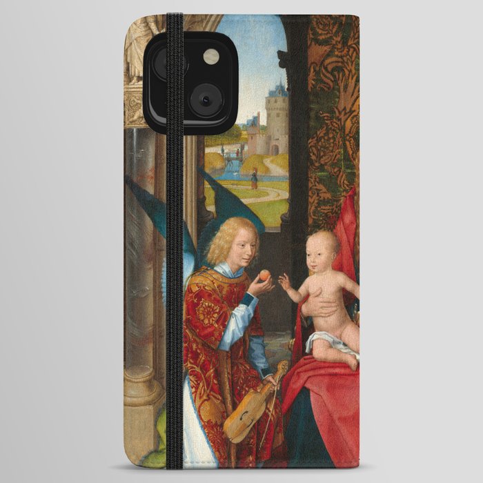 Madonna and Child with Angels, 1479 by Hans Memling iPhone Wallet Case