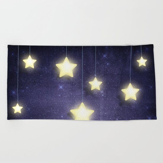 Moon & Stars 02 Beach Towel