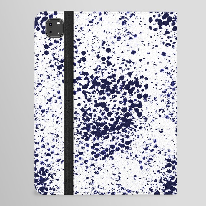 Indigo Splash abstract minimal white and blue nautical water painterly painting monochromatic art iPad Folio Case