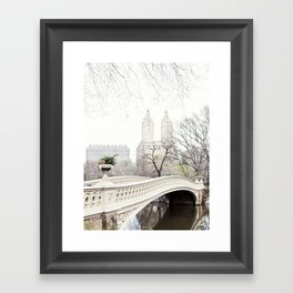 Bow Bridge in Central Park - Travel Photography, New York Framed Art Print