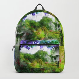 Butterflies and Roses at Elizabeth Park Digital Art  Backpack