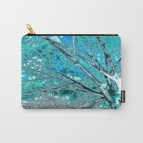 Digital Tree Cyan Carry-All Pouch