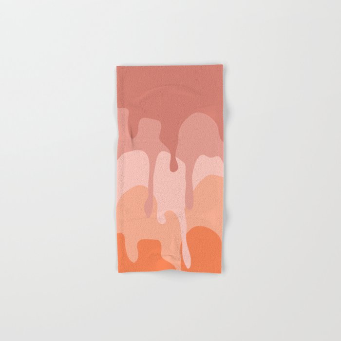 Pink and orange splatters Hand & Bath Towel