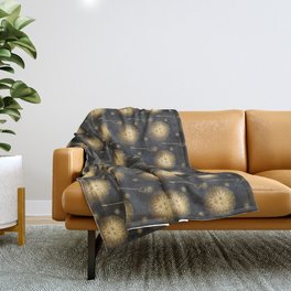 celestial magic suns and wands pattern Throw Blanket