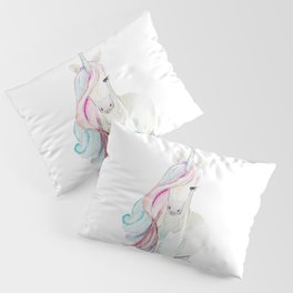 Watercolor Unicorn Pillow Sham